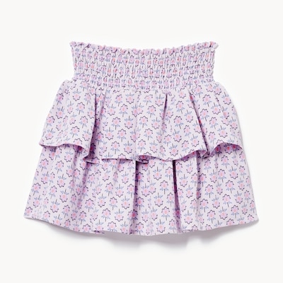 Kid Girls' Smocked Skirt - Dusty Lavender
