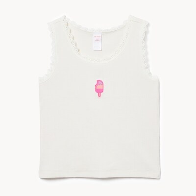 Kid Girls' Rib Tank - Off White