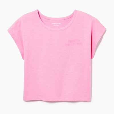 Kid Girls' Graphic T-Shirt - Bright Pink