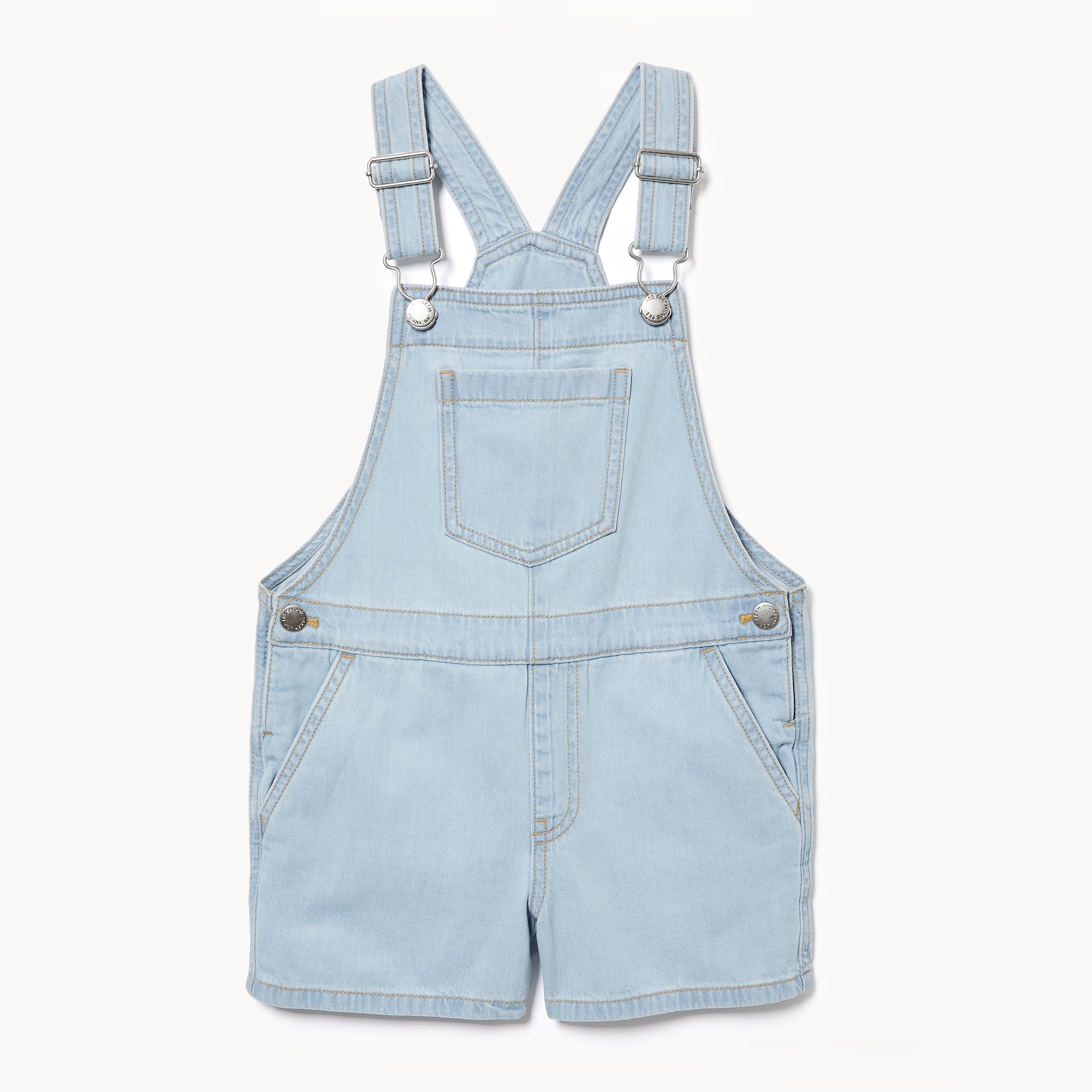 Kid Girls' Denim Short Overall in Powder Blue from Joe Fresh