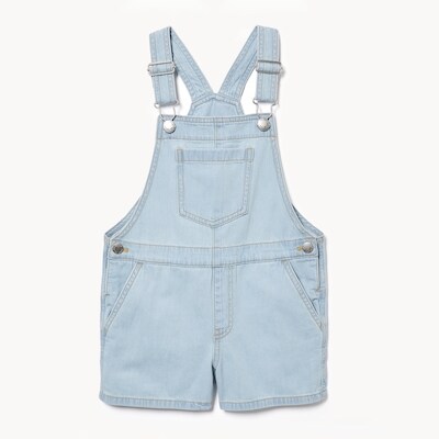Salopette short en denim pour filles