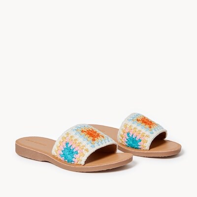 Kid Girls' Crochet Strap Slides - Multi