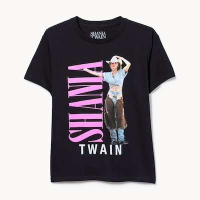 Kid Girls' Shania Twain T-Shirt - Black