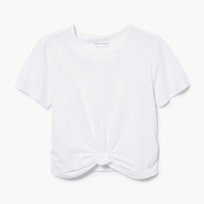 Toddler Girls' Knotted T-Shirt - Bright White