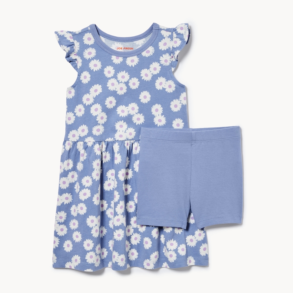 Toddler Girls' Printed Dress & Short Set