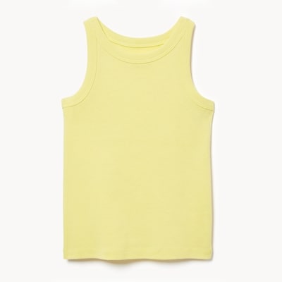 Toddler Girls' Rib Tank - Pale Yellow