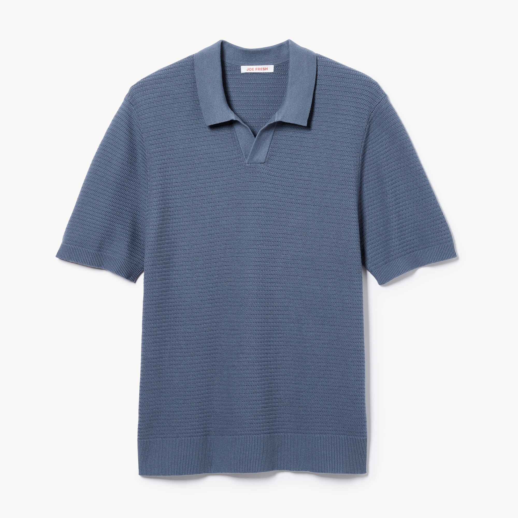 Men's Knit Polo Shirt in Dusty Blue from Joe Fresh