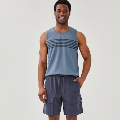 Short cargo décontracté pour hommes - Gris Foncé