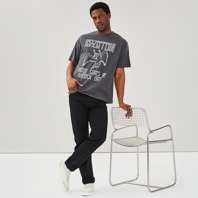 Adult Led Zeppelin Graphic T-Shirt - Charcoal