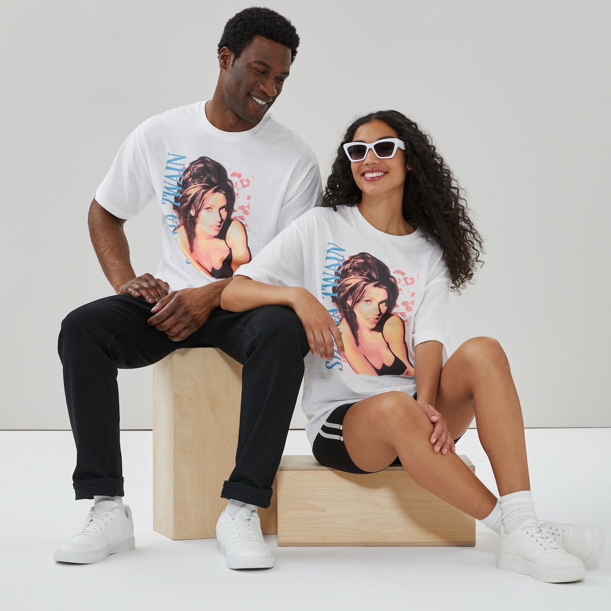 T-shirt imprim Shania Twain pour adultes - Blanc Pur