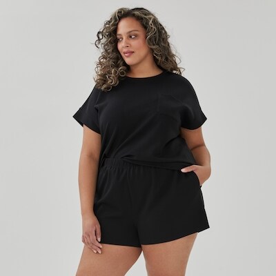 Women+ Rib Wide Leg Pajama Short