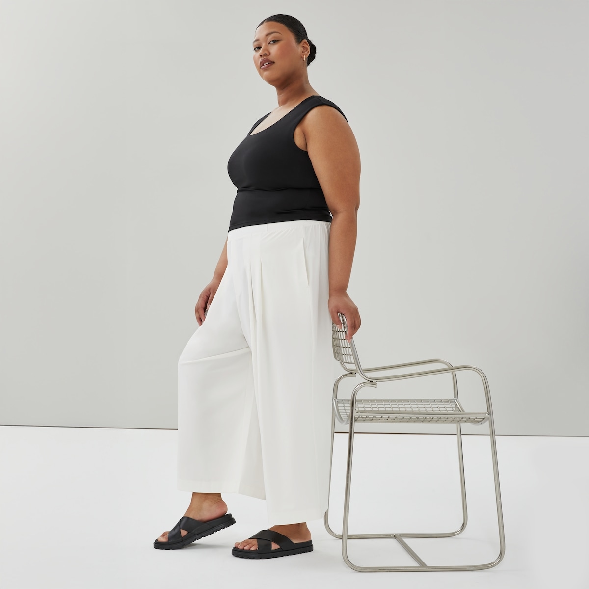 Pantalon court tout-aller Femmes+ - Blanc Cass