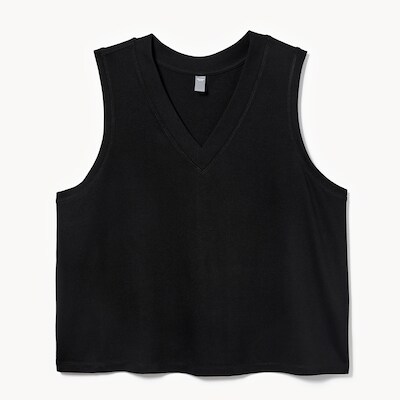 Cami sport col enV en ratine boucle Femmes+