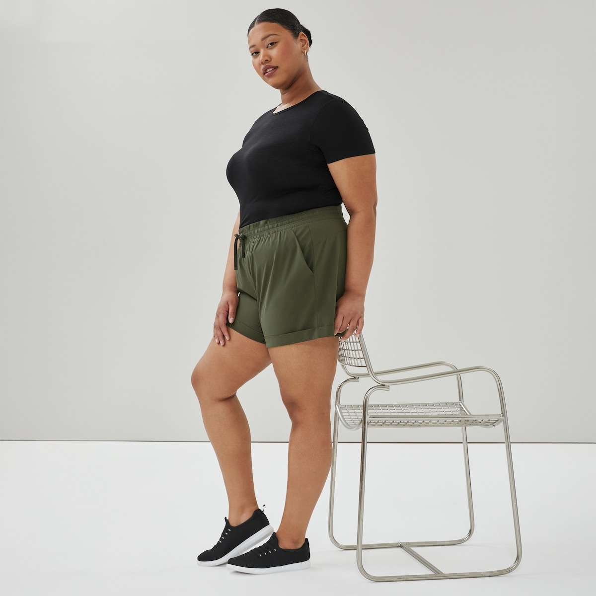 Women+ Active Everyday Four-Way Stretch Short - Dark Green