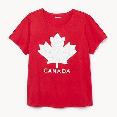 Joe Fresh T-shirt sport Canada à col ras du cou Femmes+ 1 ea, 12,00 $/1ch