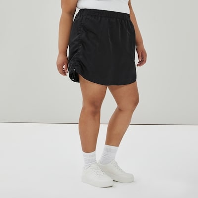 Women+ Active Side Cinched Mini Skirt - Black