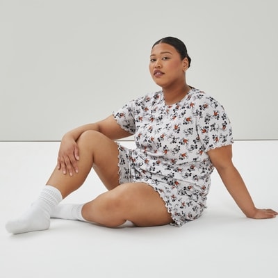 Pyjama 2 pièces Mickey Mouse de Disney, Femmes+ - Mélange De Gris