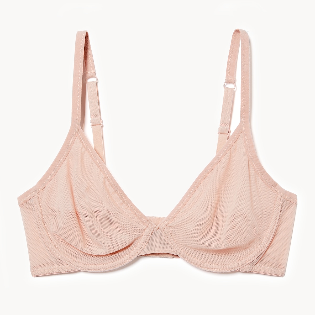 Mesh Underwire Bra - Rose