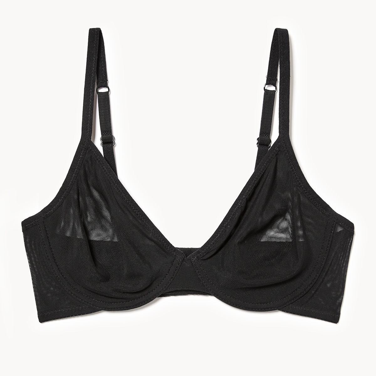 Soutien-gorge armature en filet - Noir