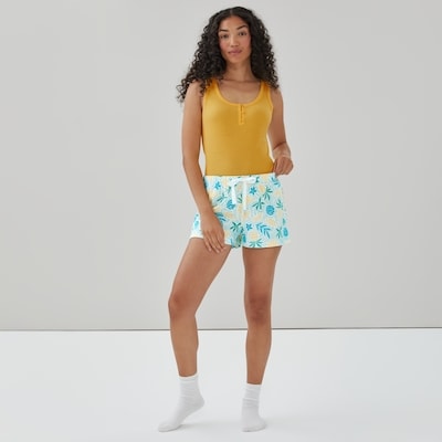 Printed Pajama Short - Bright White