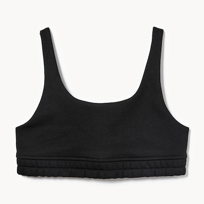 Soutien-gorge sport en molleton - Noir
