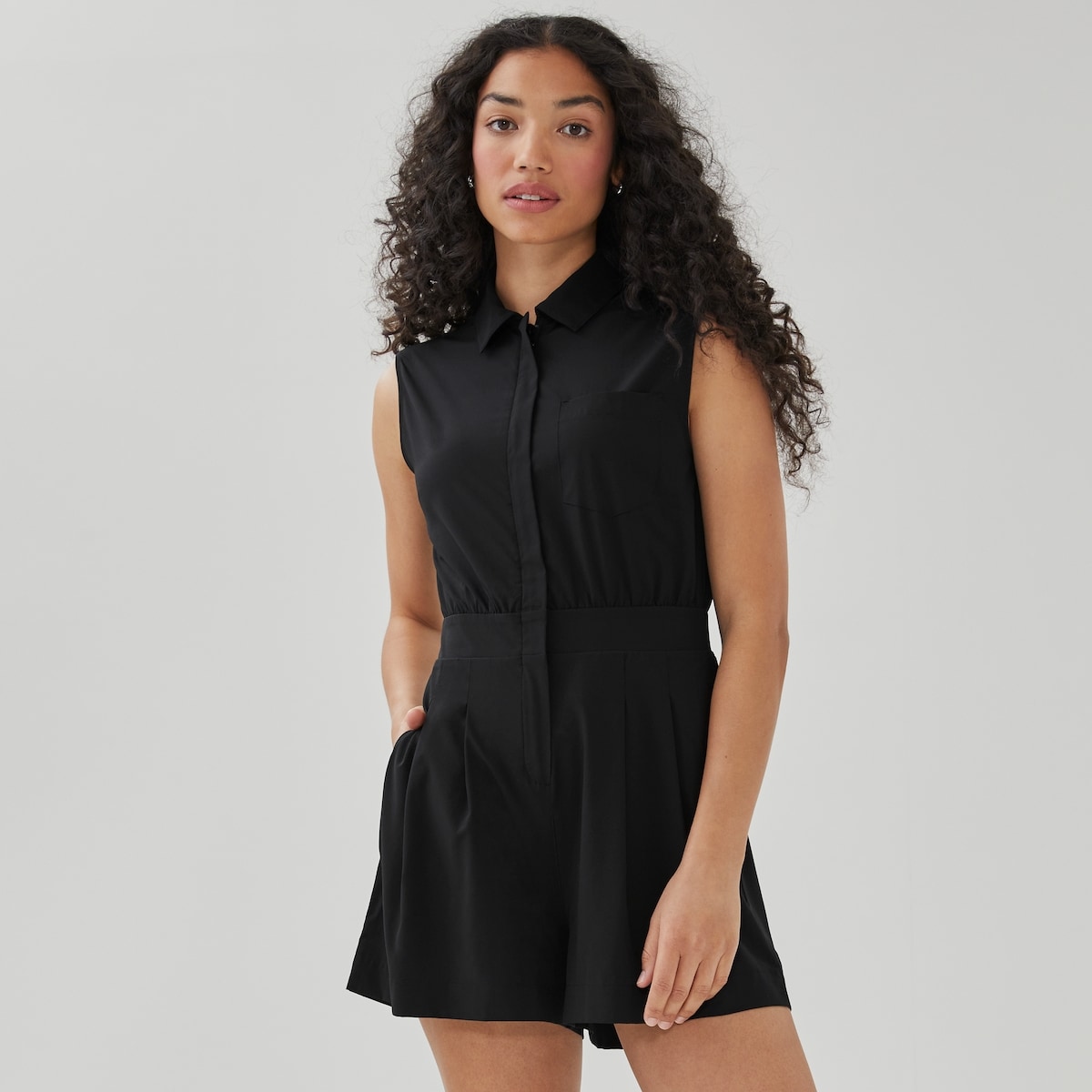 Robe short tout-aller extensible 4sens - Noir