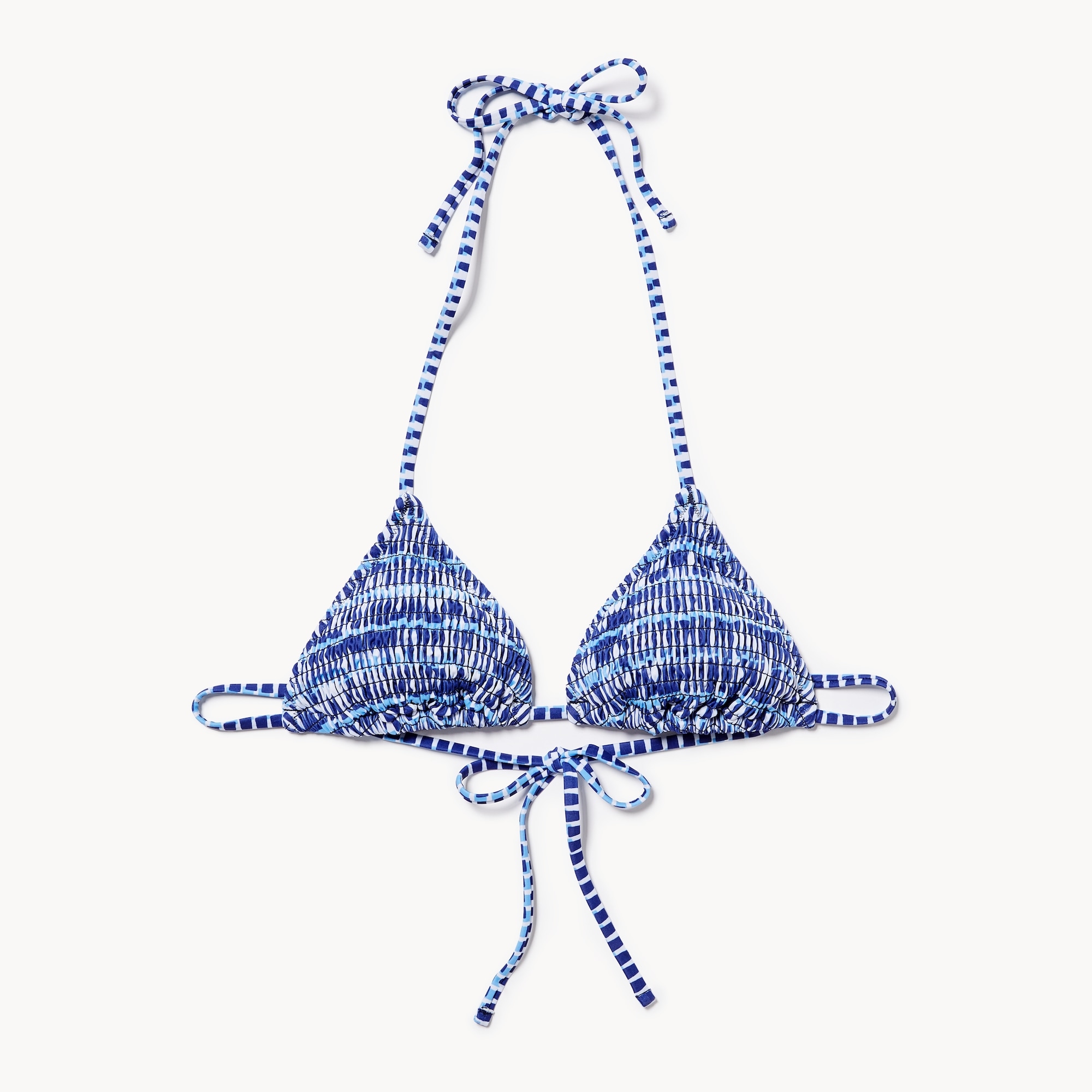 Haut de bikini à cordons froncés