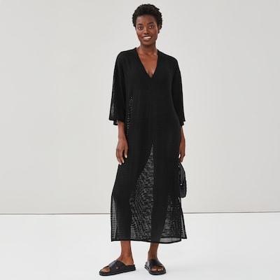 Crochet Dress Cover-Up - Black