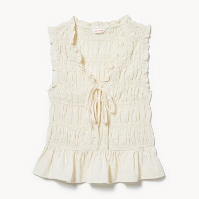 Smocked Top - Cream