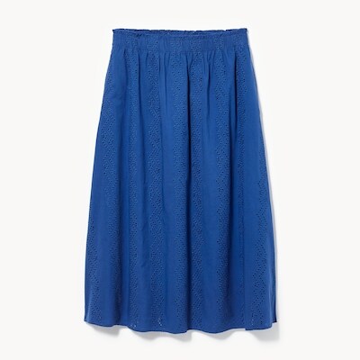 Jupe midi broderie anglaise