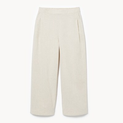 Linen Blend Crop Trouser - Linen
