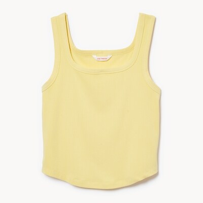 Cami ctele ourlet arrondi - Pastel Jaune