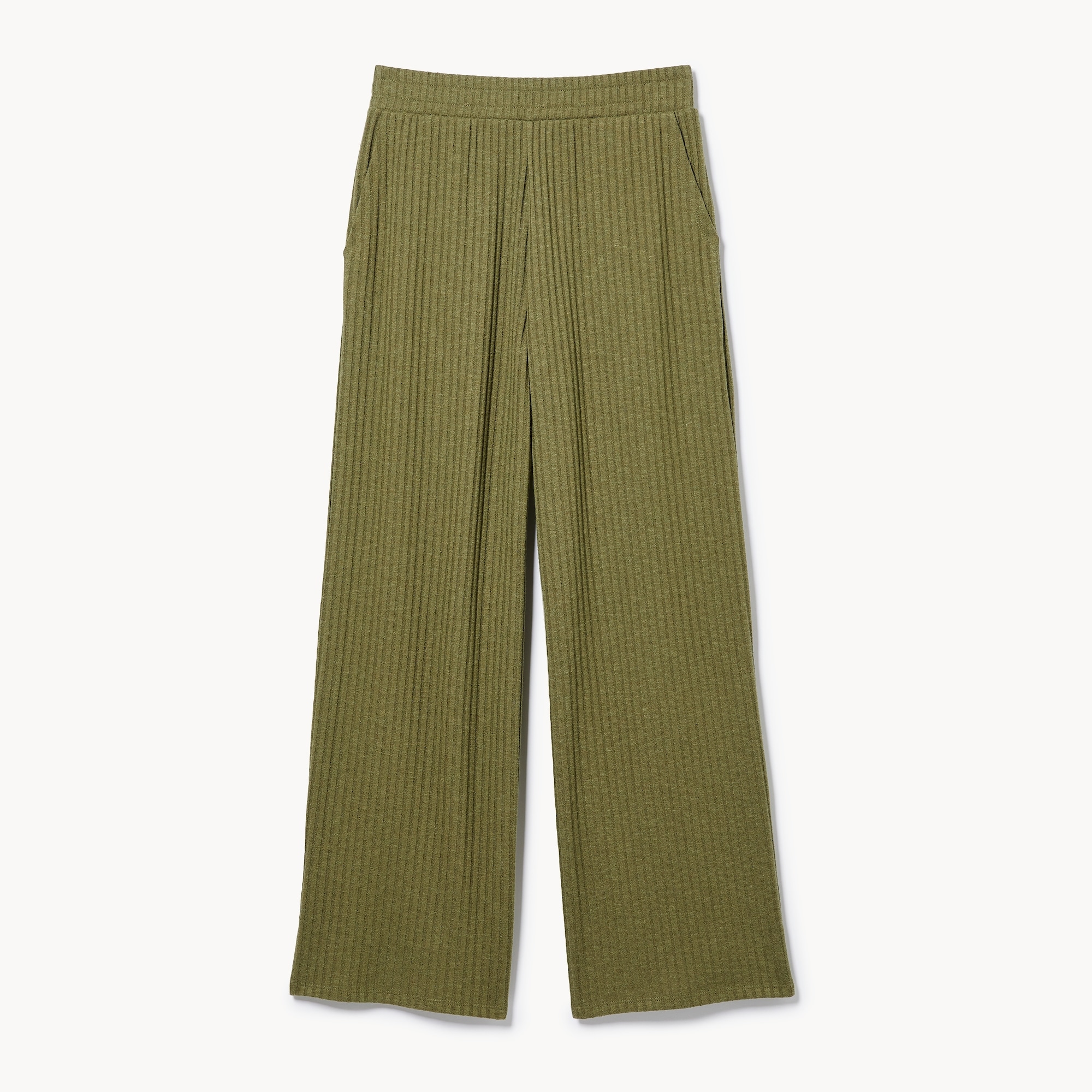 Textured Wide Leg Pant in Olive from Joe Fresh