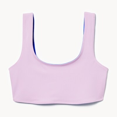 Reversible Scoop Bikini Top - Light Lilac