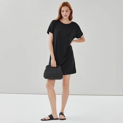 Sandwash T-Shirt Dress - JF Black