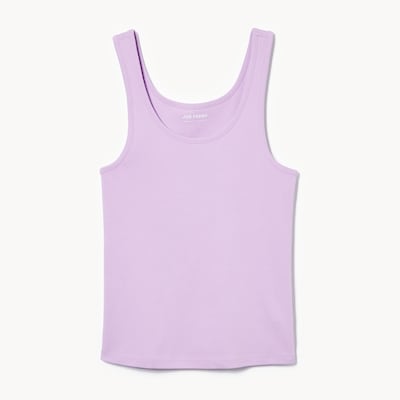 Essential Organic Cotton Rib Tank - Light Purple