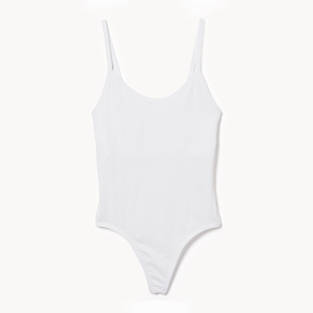 Seamless Thong Bodysuit - White