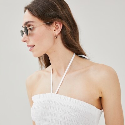 Haut licou fronc - Blanc Pur