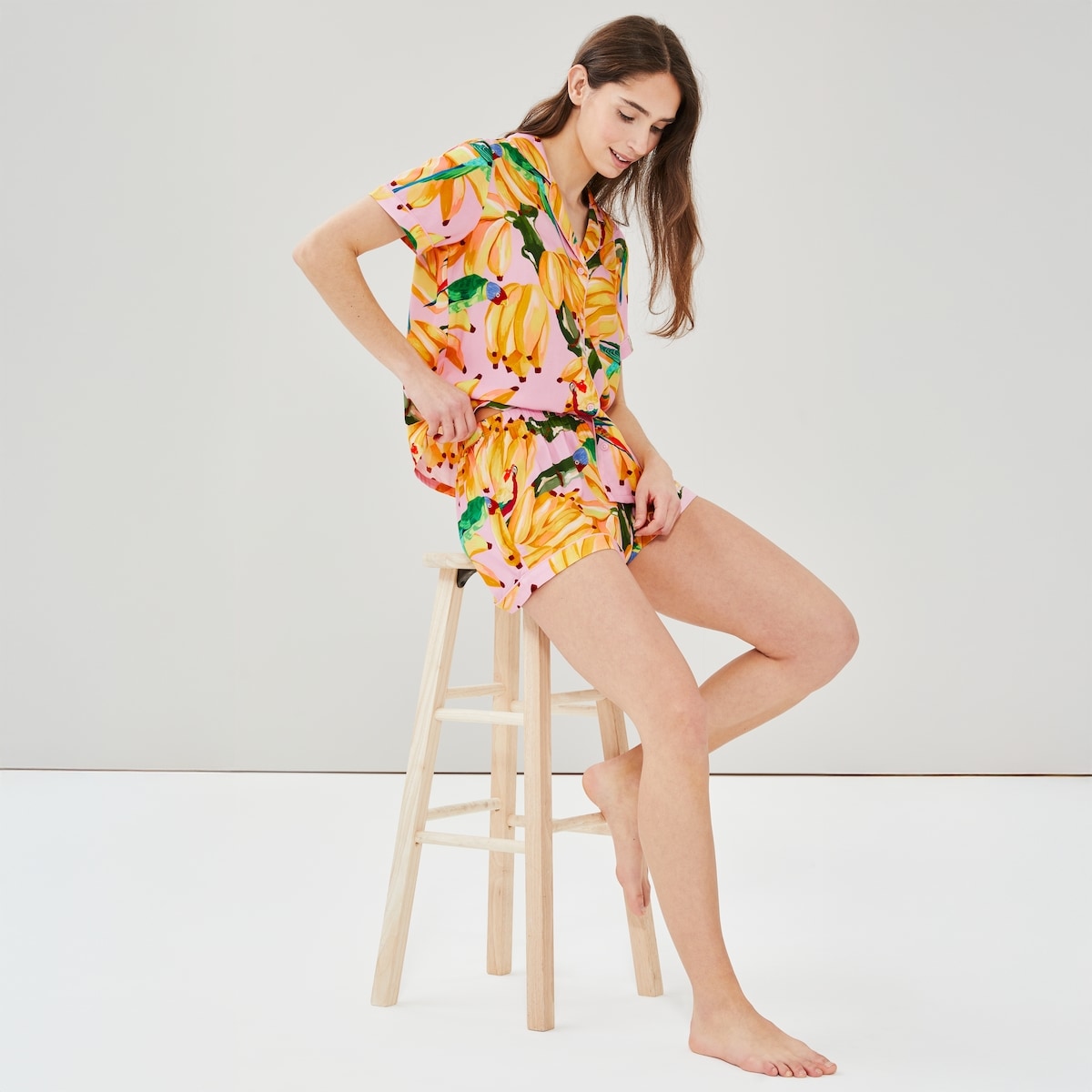 Printed Pajama Short - Light Pink
