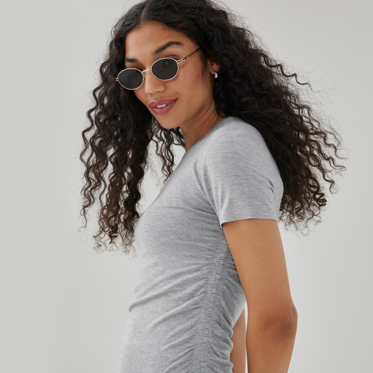 T-shirt sport fronces latrales