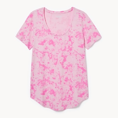 Active Scoop Neck T-Shirt - Pink
