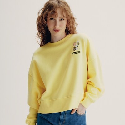 Chandail court en molleton col ras du cou Peanuts