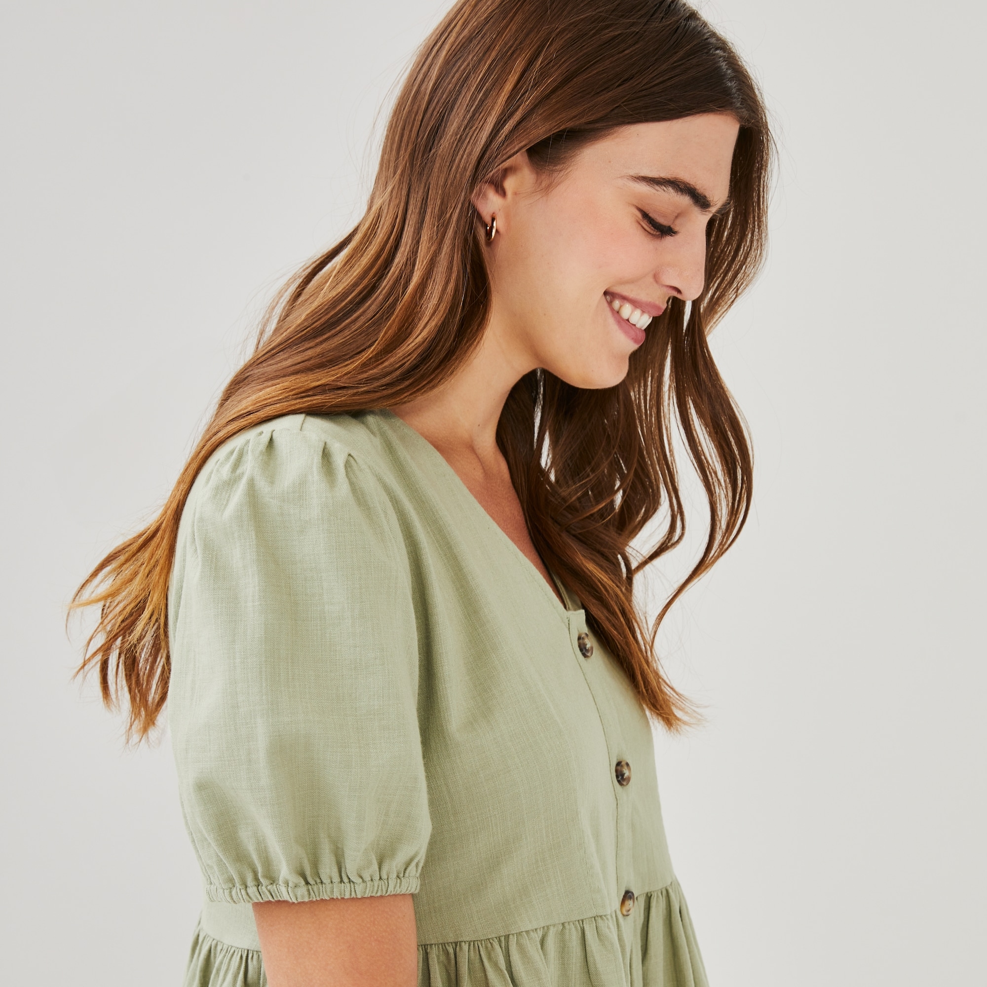 Button-Up Midi Dress