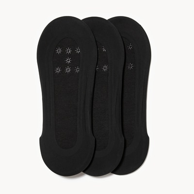 3-Pack Footlets - Black