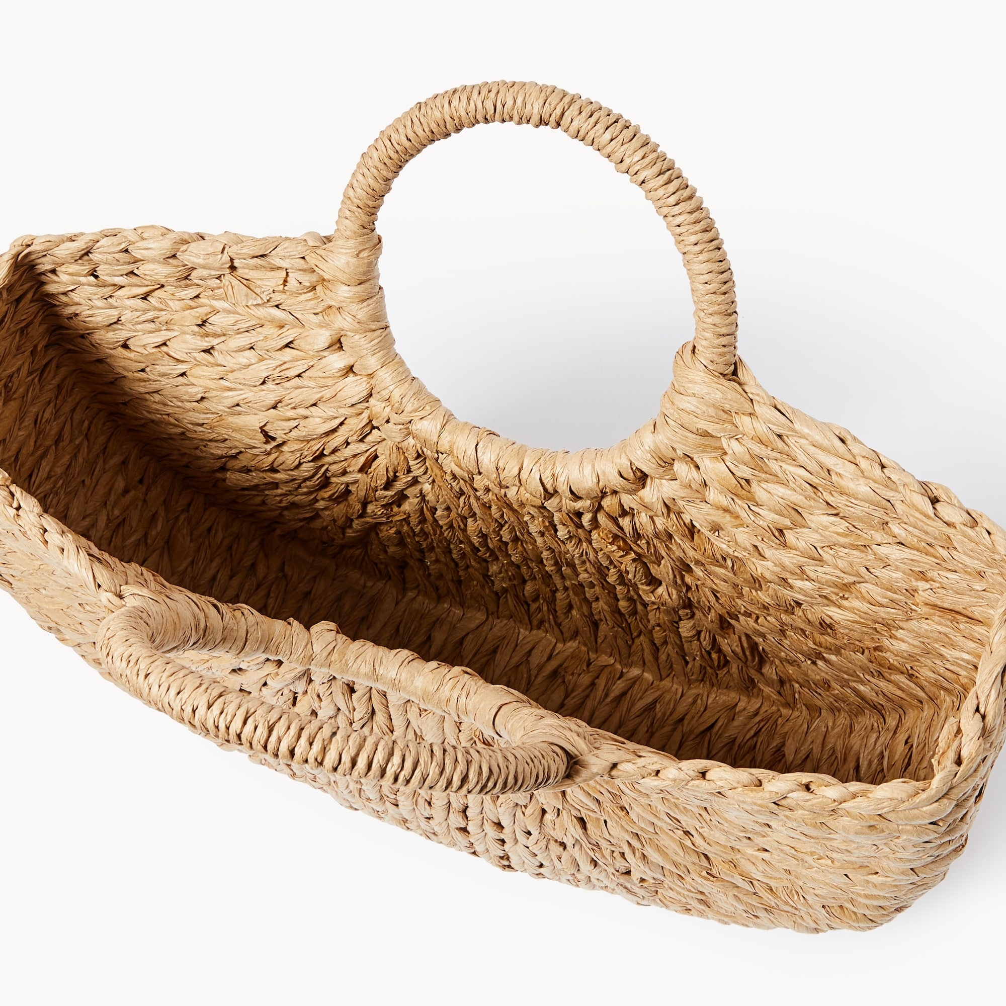 Round Handle Straw Tote