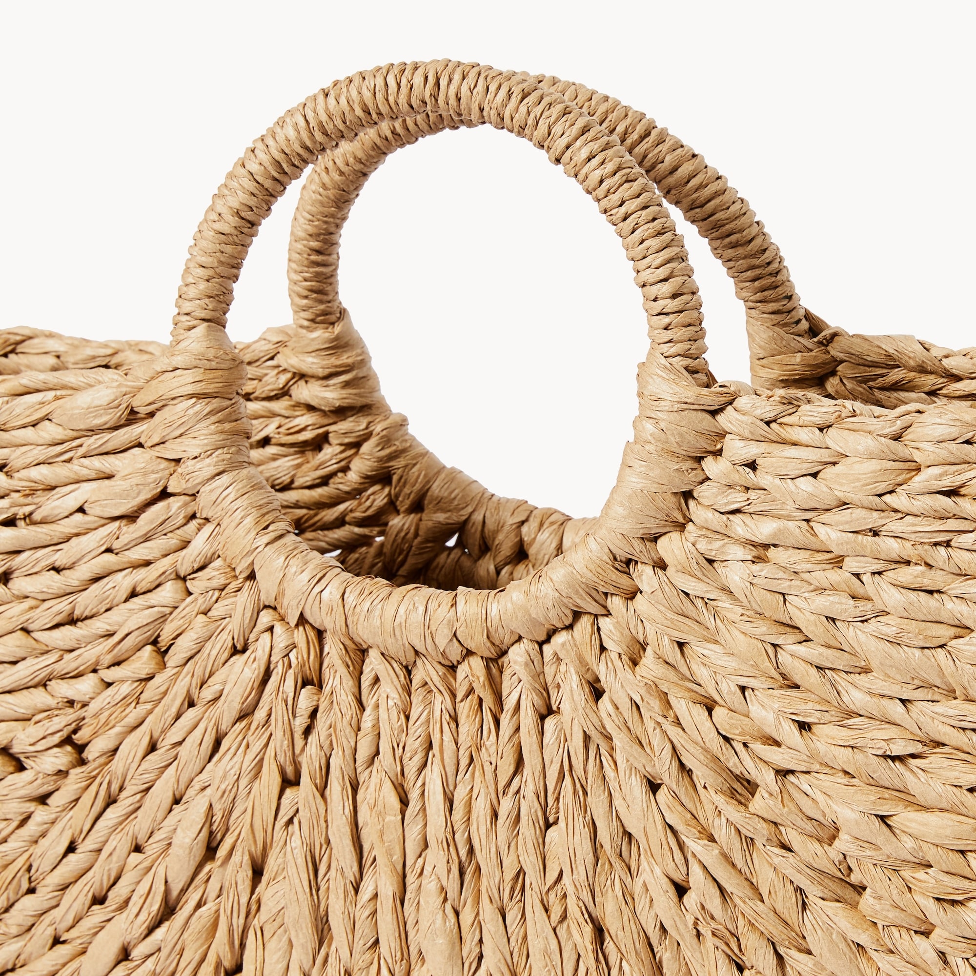 Round Handle Straw Tote
