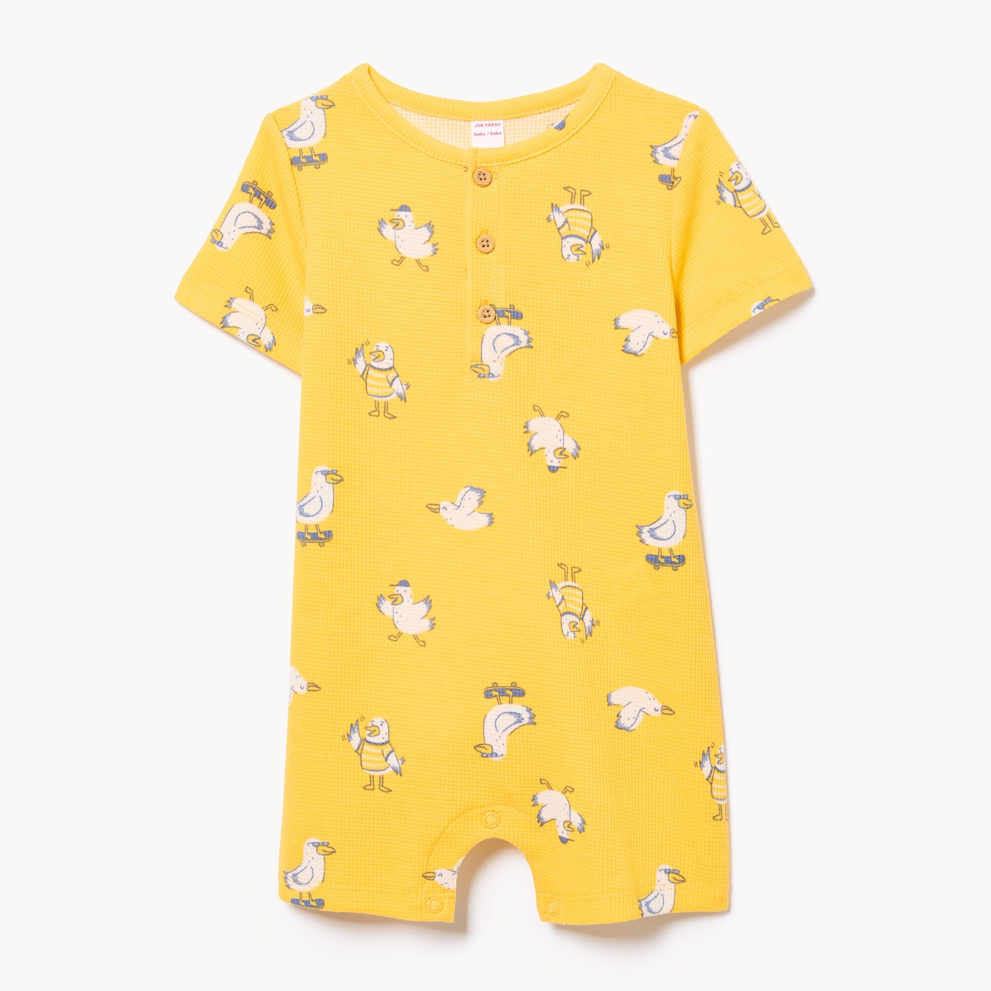 Barboteuse imprimée tricot gaufré, bébés garçons