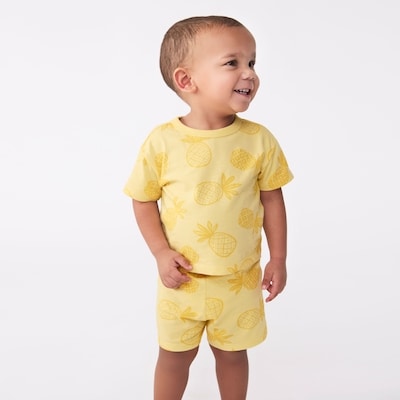 Ensemble imprimé de 2 pièces pour bébés garçons - Jaune Pâle