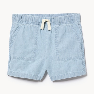 Baby Boys' Chambray Short - Powder Blue