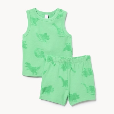 Ensemble débardeur et short pour bébés garçons - Vert